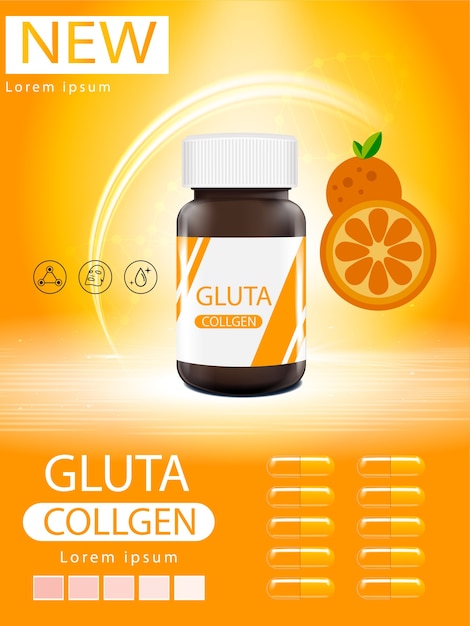 glutathione-verpakking met capsule