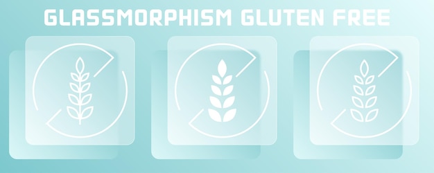 Gluten free Gluten free icons Non gluten symbols Diet badge EPS 10