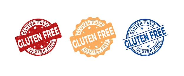 Gluten Free Sign or Stamp Grunge Rubber on White Background