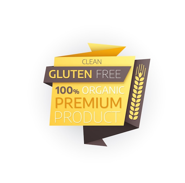 Glutenvrij premium productpictogram, biologisch voedsel