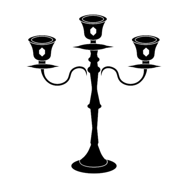 Glyph candlestick vector illustration