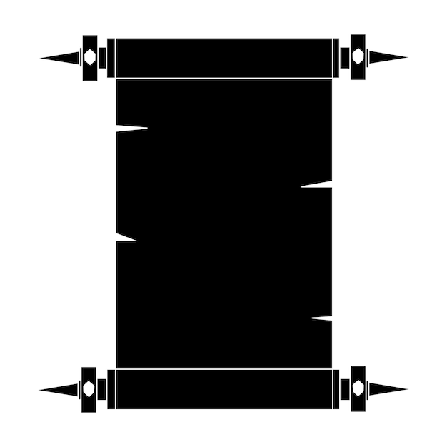 Glyph geopend scroll vector illustratie