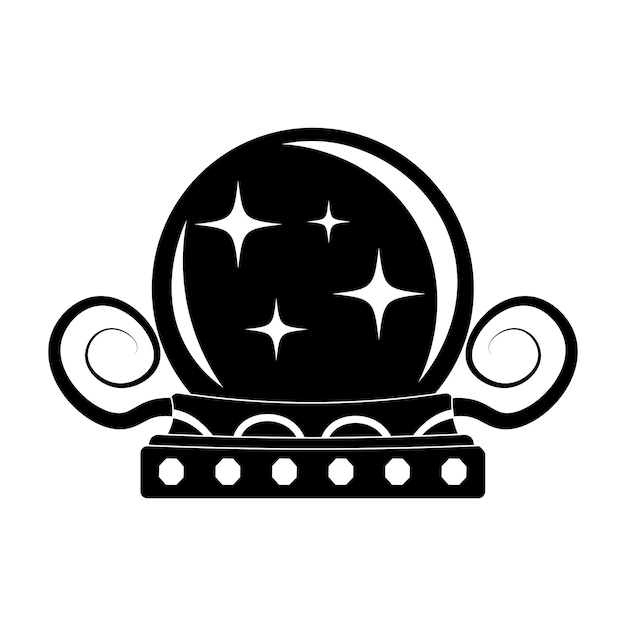 Glyph magic ball vector illustration