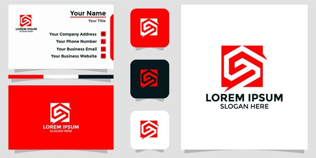 gm letter design logo and branding card