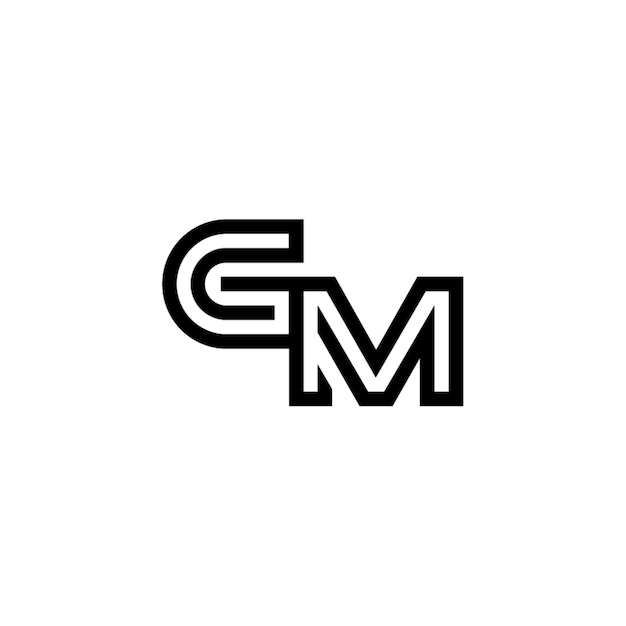 GM モノグラムロゴ デザイン文字 テキスト名 シンボル モノクロロゴタイプ アルファベット文字 シンプルロゴ
