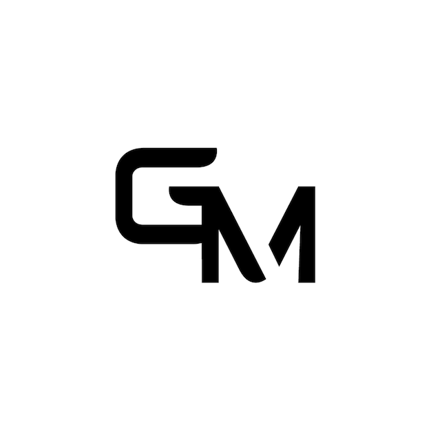 GM モノグラムロゴ デザイン文字 テキスト名 シンボル モノクロロゴタイプ アルファベット文字 シンプルロゴ