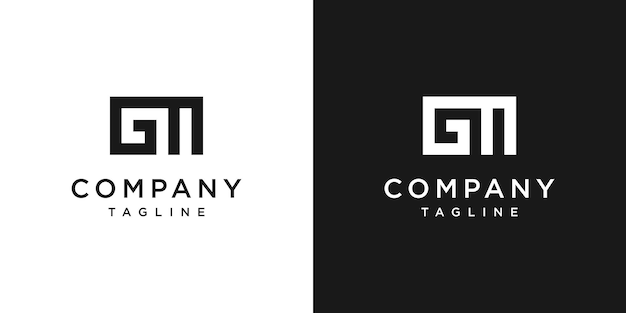 GM monogram logo icon symbol template