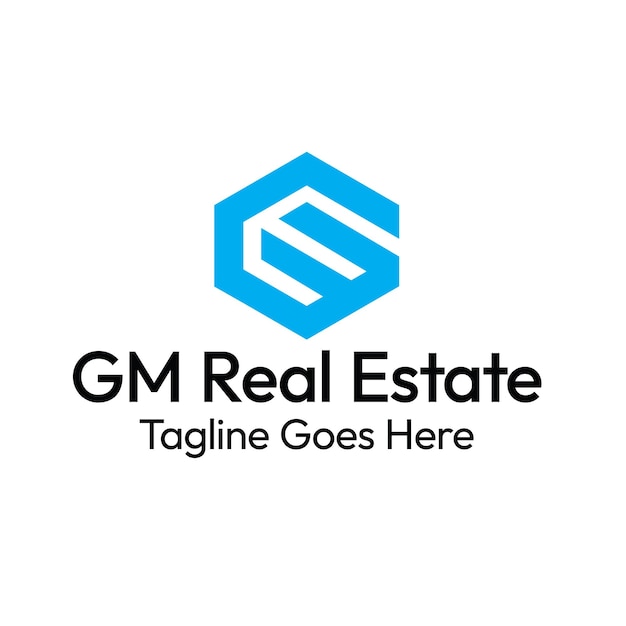 Logo gm real estate - logo della lettera gm