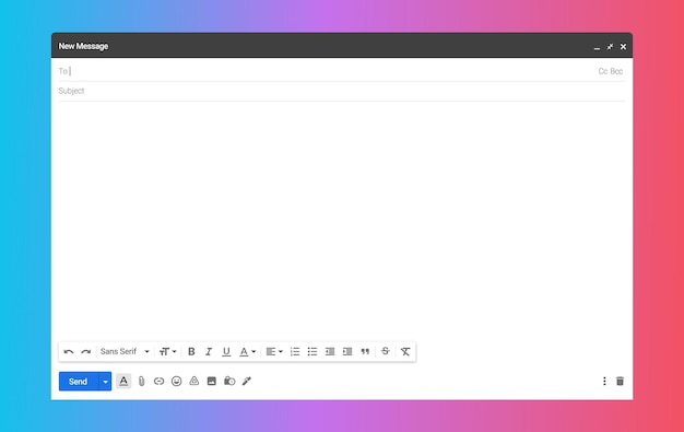 Gmailまたはメールメッセージテンプレート