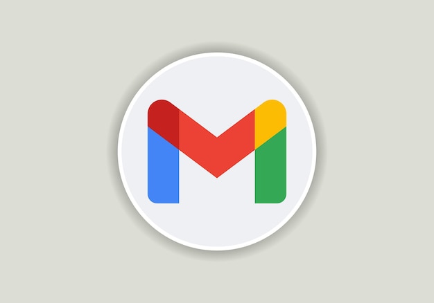 Логотип Gmail Продукт Google Иконка логотипа gmail Редакционная векторная иллюстрация