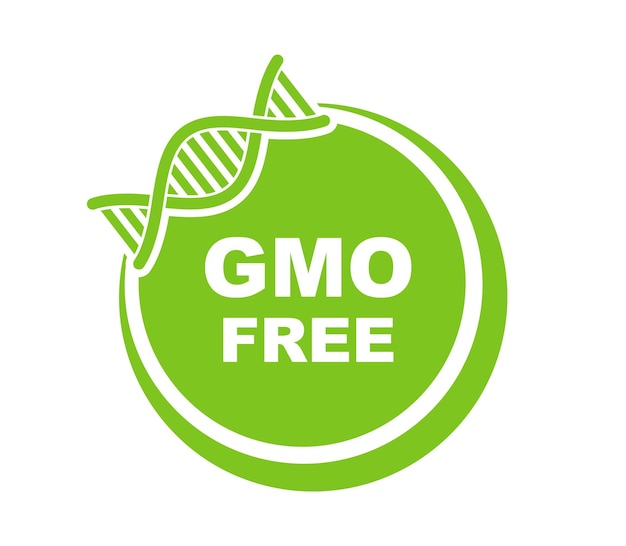 Vector gmo free icon no gmo added product label