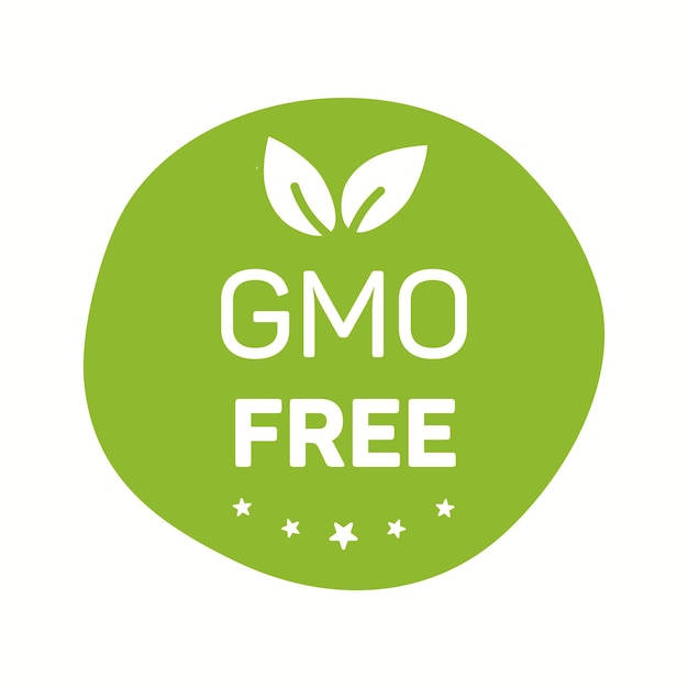 ベクトル gmo無料アイコンgmo無料ラベル健康的な有機食品のコンセプトタグのgmo無料デザイン要素