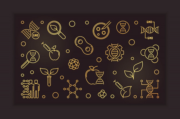 Gmo golden outline banner