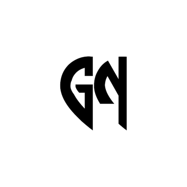 GN モノグラムロゴ デザイン文字 テキスト名 シンボル モノクロロゴタイプ アルファベット文字 シンプルロゴ