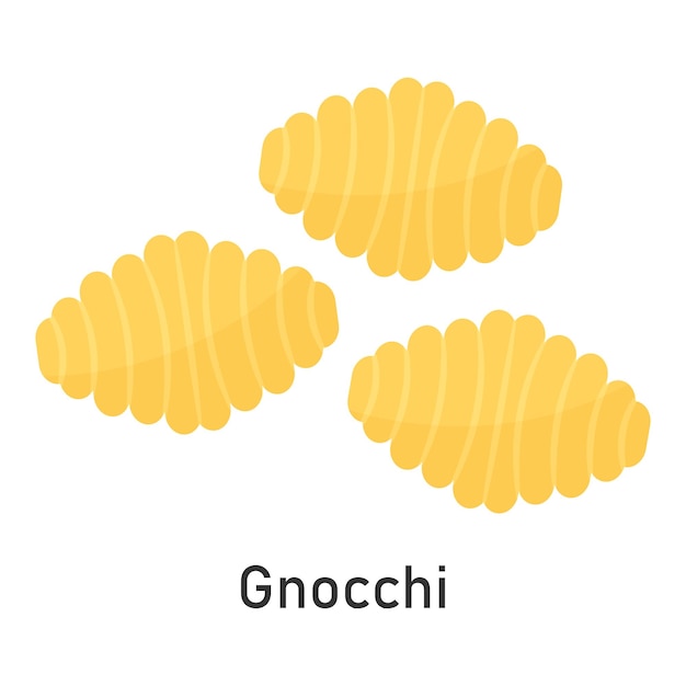 Vettore pasta gnocchi pasta ristorante per packaging design menu illustrazione vettoriale