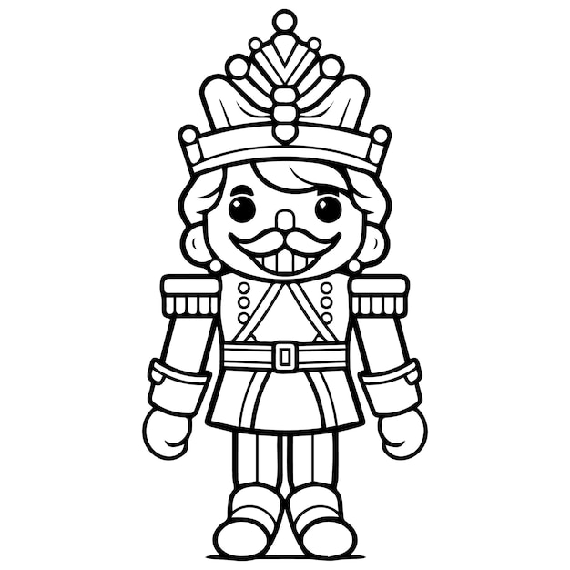 Gnome Enemy Coloring page vector illustration