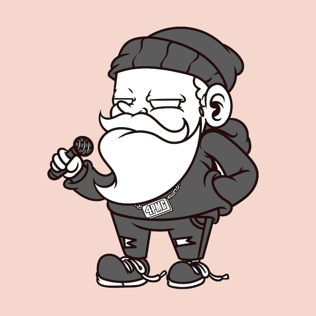 Gnome hiphop illustratie