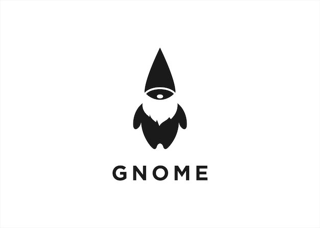 gnome ロゴ デザイン ベクトル図