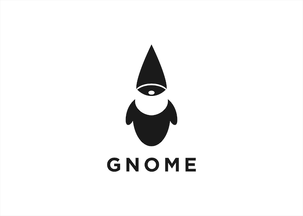 gnome ロゴ デザイン ベクトル図