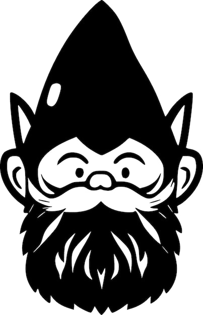 Gnome Minimalist en Simple Silhouette Vector illustratie