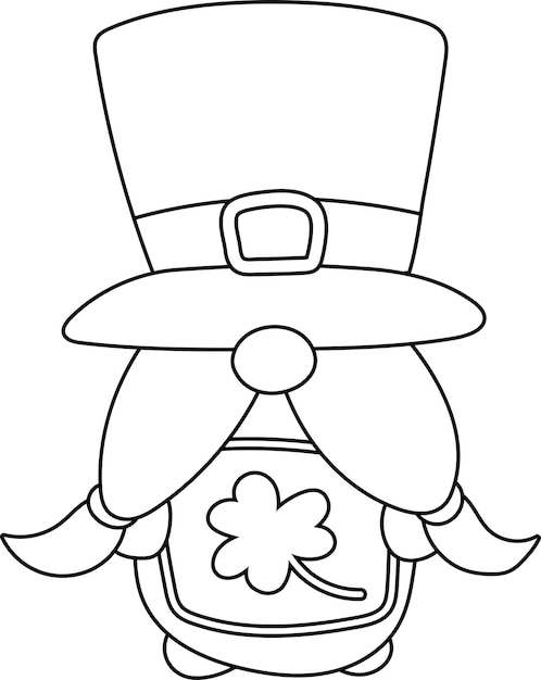 Vector gnome st patrick's day character cartoon illustration