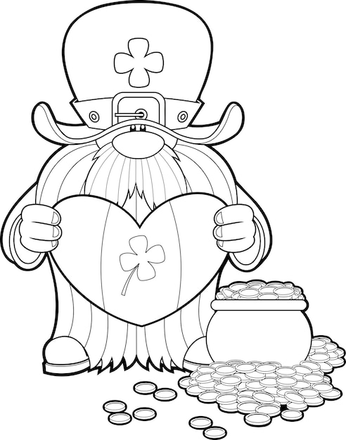 Gnome_stpatrick_08_bw