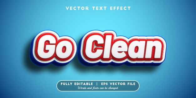 Go clean text effect with editable font style