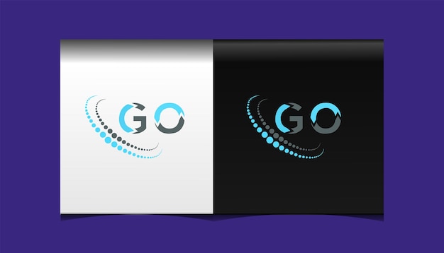 GO eerste moderne logo ontwerp vector pictogrammalplaatje