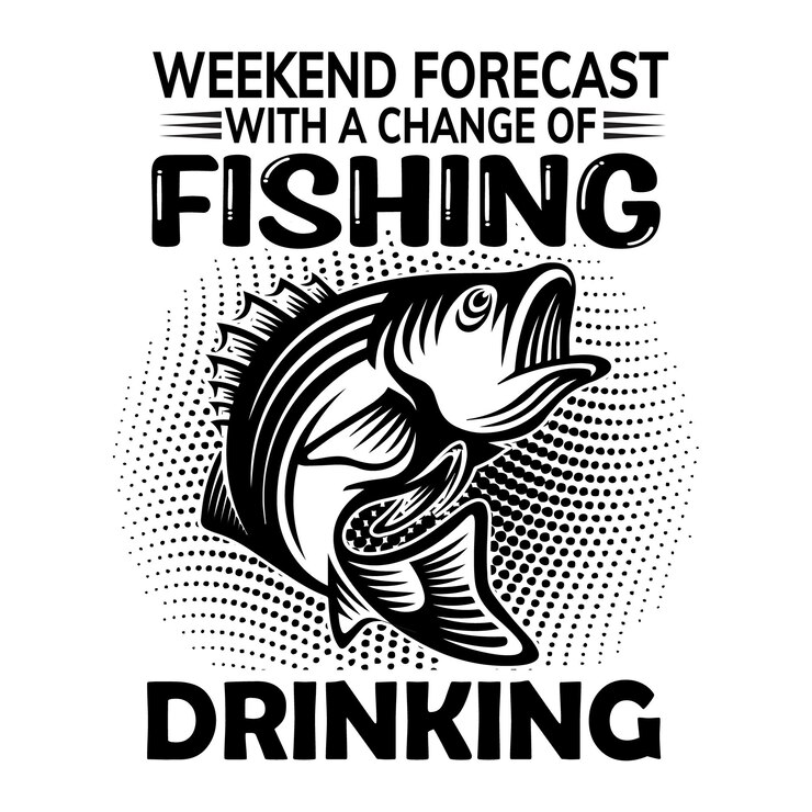 Go fishing tshirt design with editable text