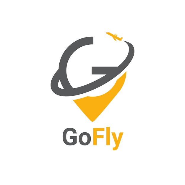 Vettore modello di logo go fly lettera g