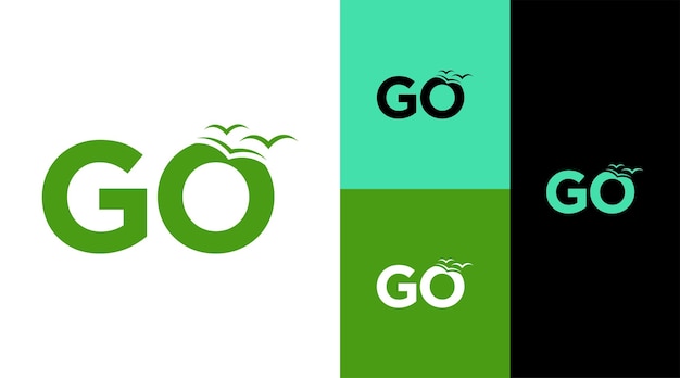 Vector go green birds flying-logo-ontwerp