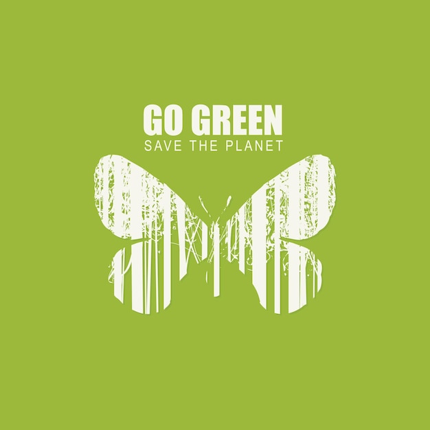 Go green eco poster