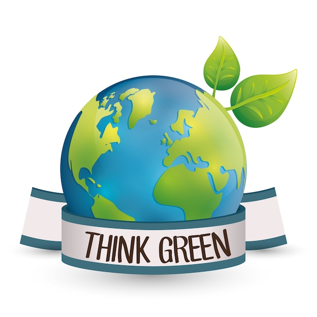 Go green and ecology theme design, vector illustration graphic