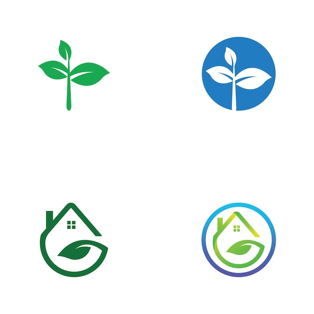 Go Green leaf ecology Logo nature element