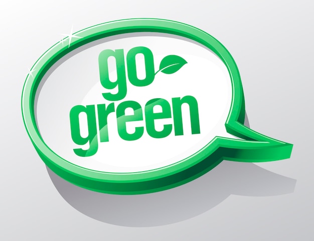 Go green speech bubble mockup