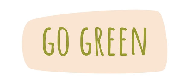 Go Green Sticker