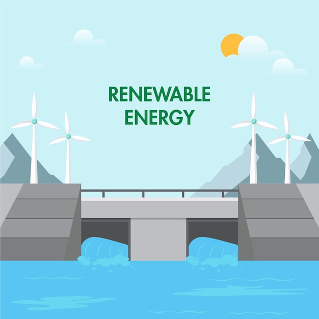 Go green with renewable green energy concept