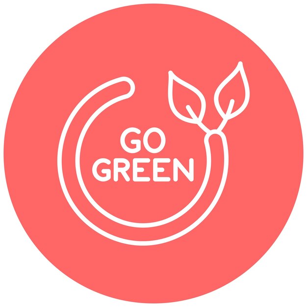 Vector go groen icon stijl