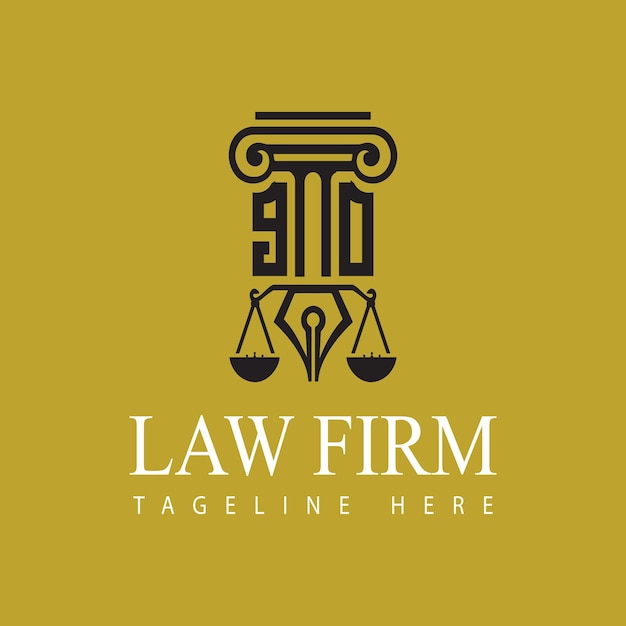 Go initial monogram logo for lawfirm