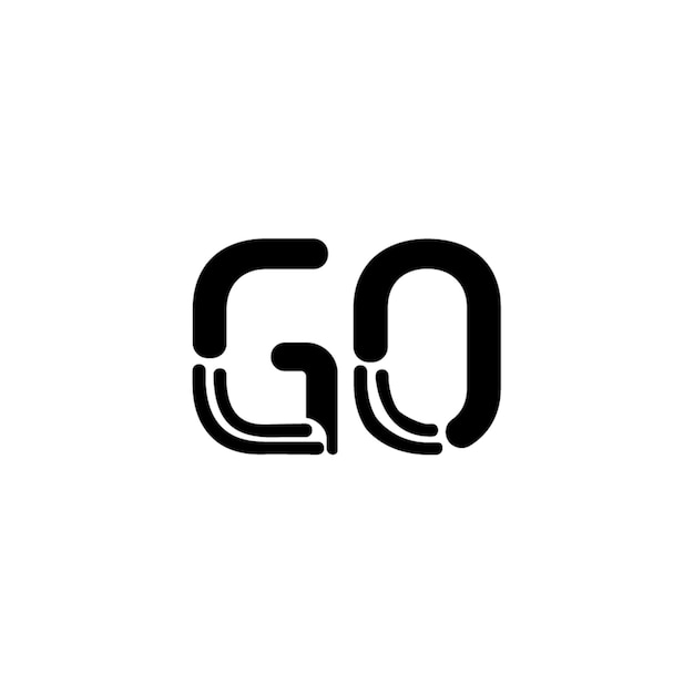 GO モノグラム ロゴ デザイン 文字 テキスト 名前 シンボル モノクロロゴタイプ アルファベット文字 シンプルロゴ