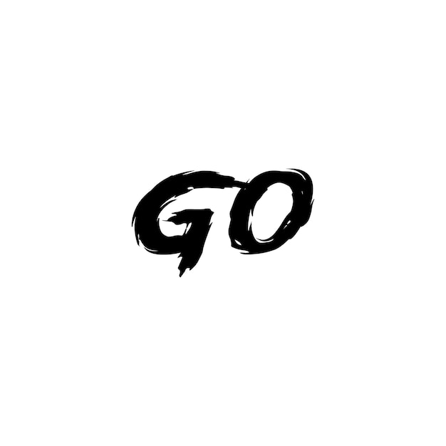 GO モノグラム ロゴ デザイン 文字 テキスト 名前 シンボル モノクロロゴタイプ アルファベット文字 シンプルロゴ