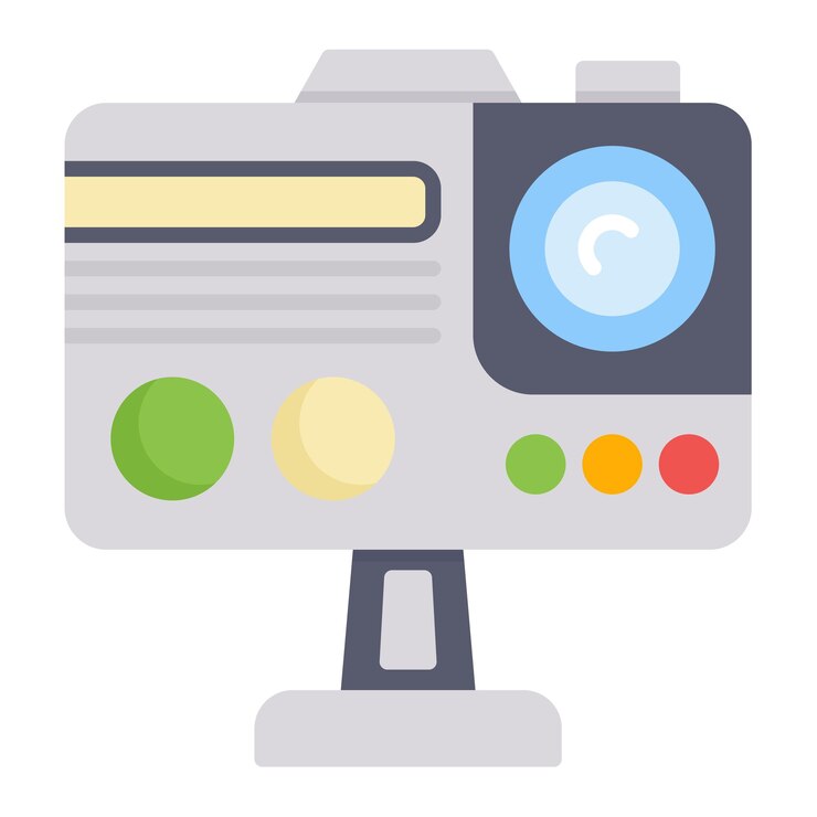 Vector go pro flat illustration