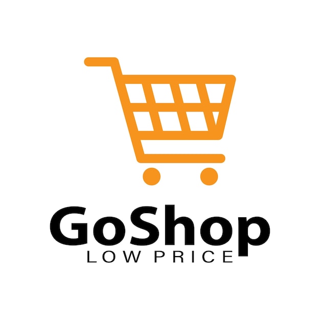 Go shop shopping bag logo vector icon TemplateWeb