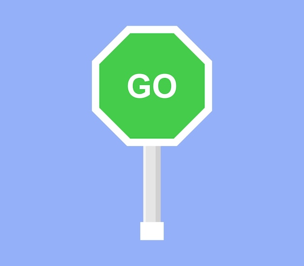 Vector go sign