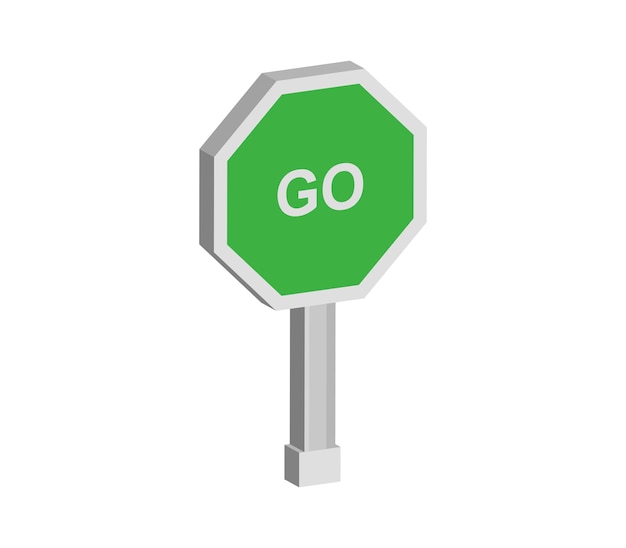 Vector go sign