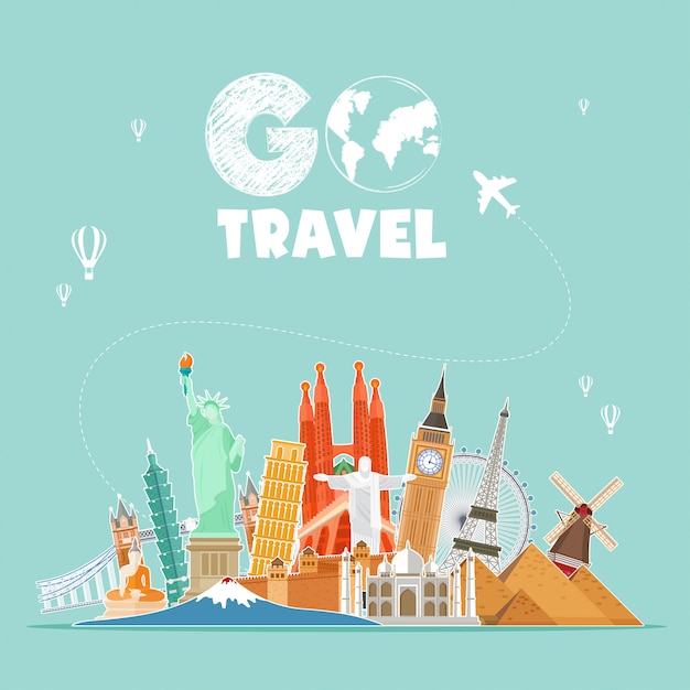 Vector go travel illustration