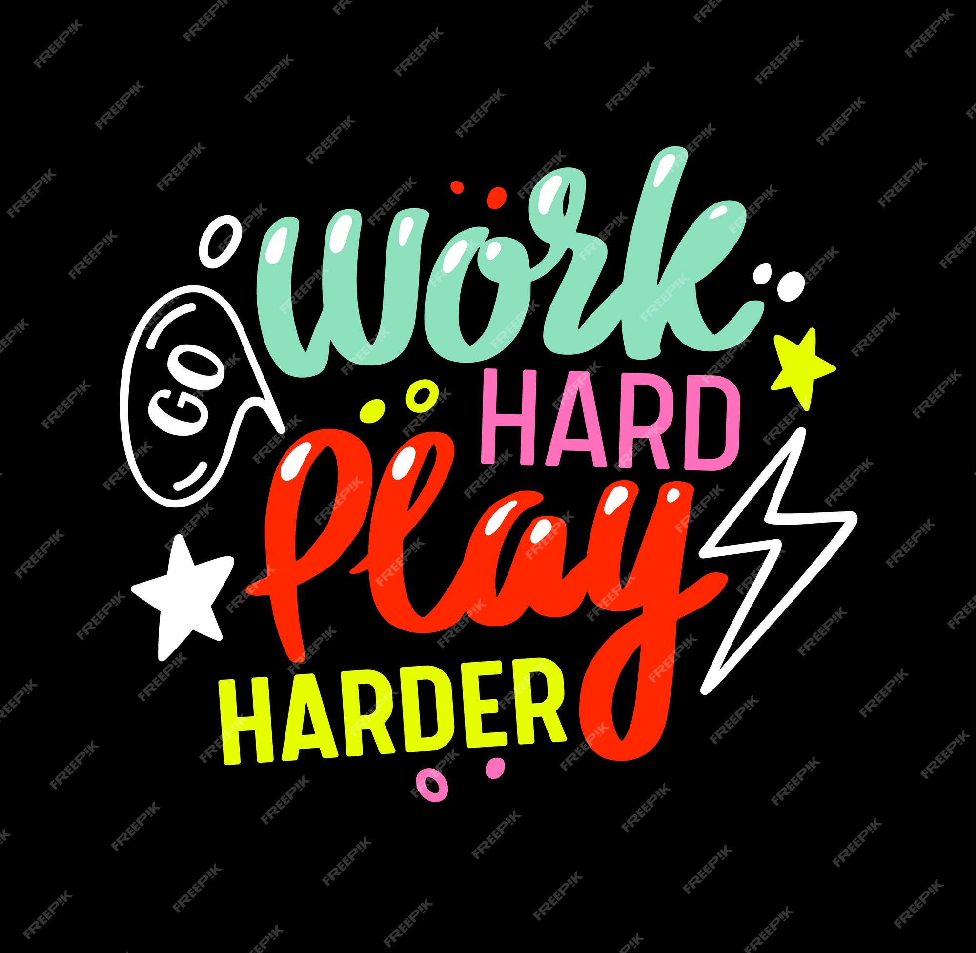 Video Games Work Hard Play Harder Gamer Kids T-Shirt