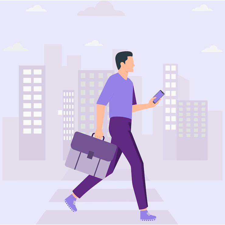 Vector 仕事に行く イラスト
