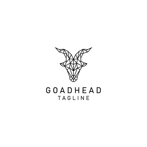 Vector goad head logo design icon vector