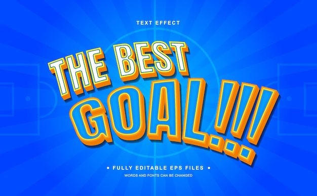 Goal editable text effect